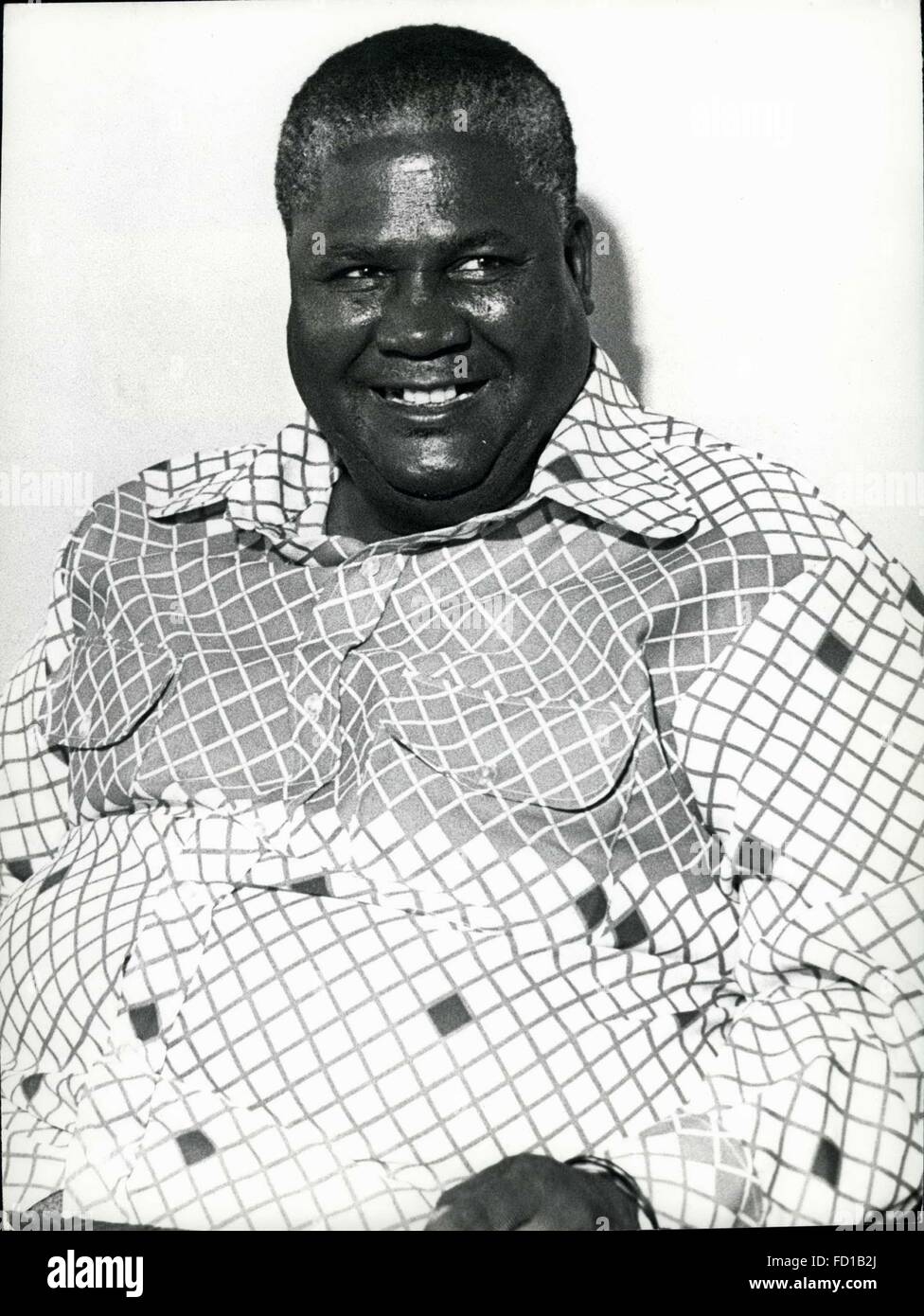 1976 - Rhodesia: Nkomo: Joshua Nkomo, President Zimbabwe African People's Union (ZAPU) one of the top Nationalist Leaders of Rhodesia. © Keystone Pictures USA/ZUMAPRESS.com/Alamy Live News Stock Photo