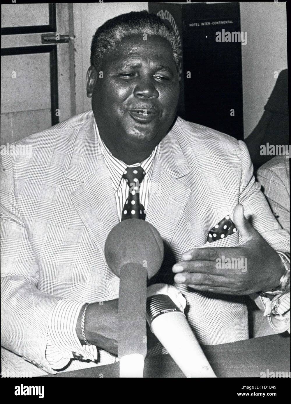 1976 - Joshua Nkomo: Rhodesia: President Zimbabwe African People's Union (ZAPU) © Keystone Pictures USA/ZUMAPRESS.com/Alamy Live News Stock Photo