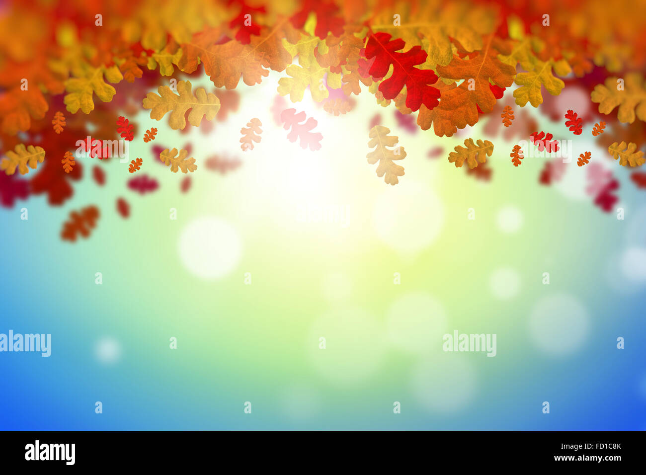 Background conceptual image with autumn leaves. Place for text Stock ...