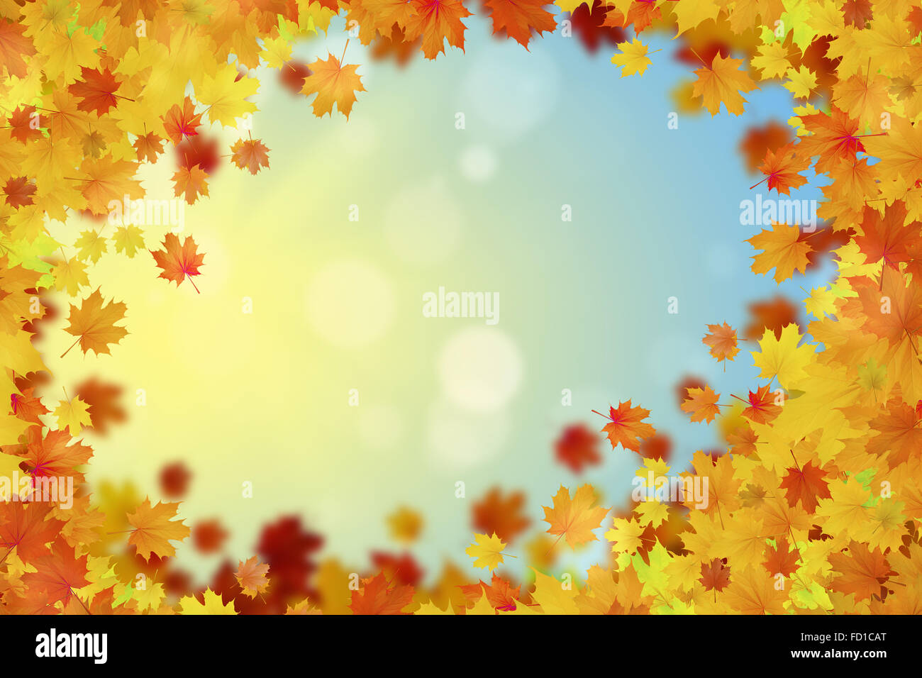 Background conceptual image with autumn leaves. Place for text Stock ...