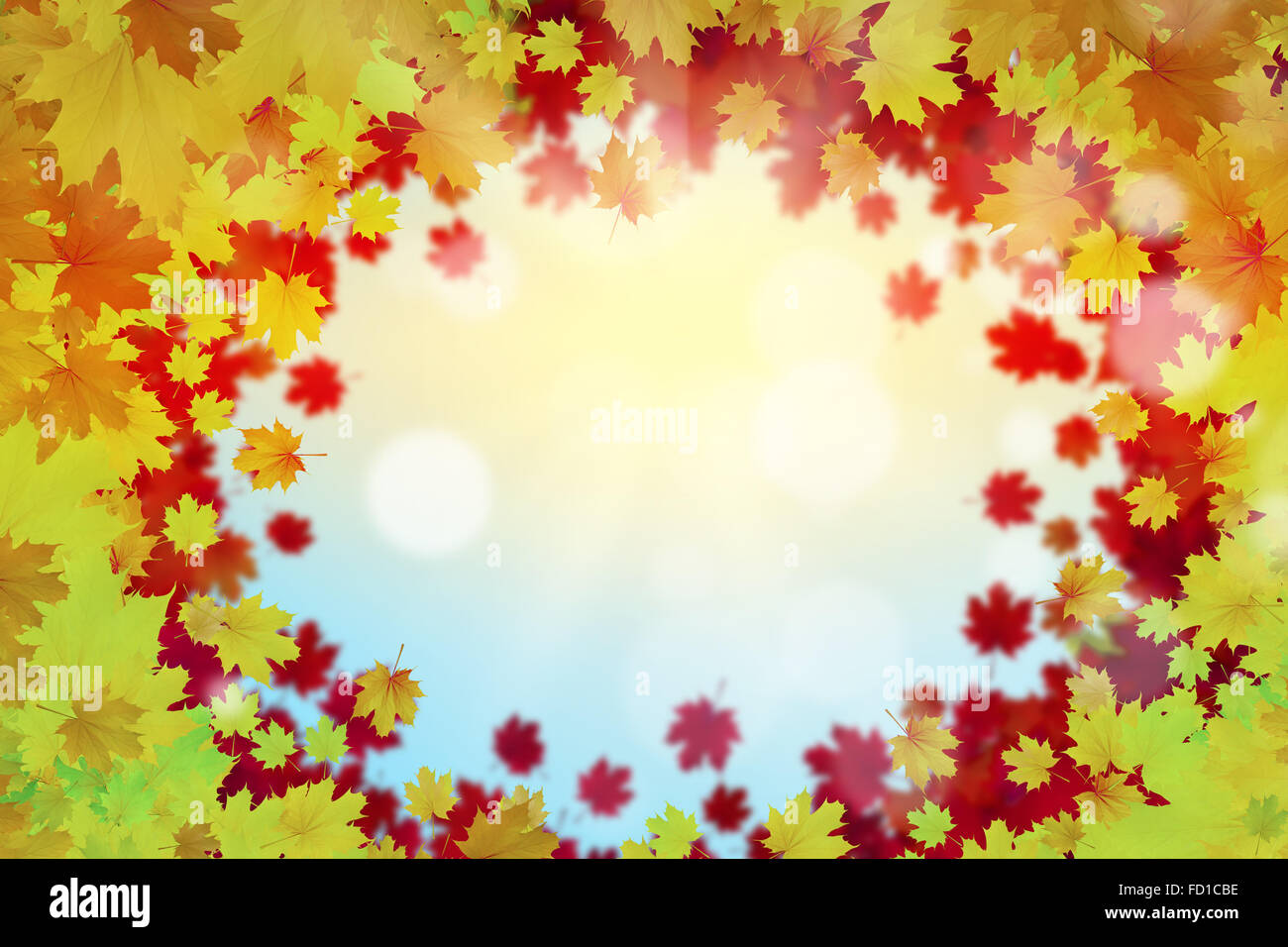Background conceptual image with autumn leaves. Place for text Stock ...