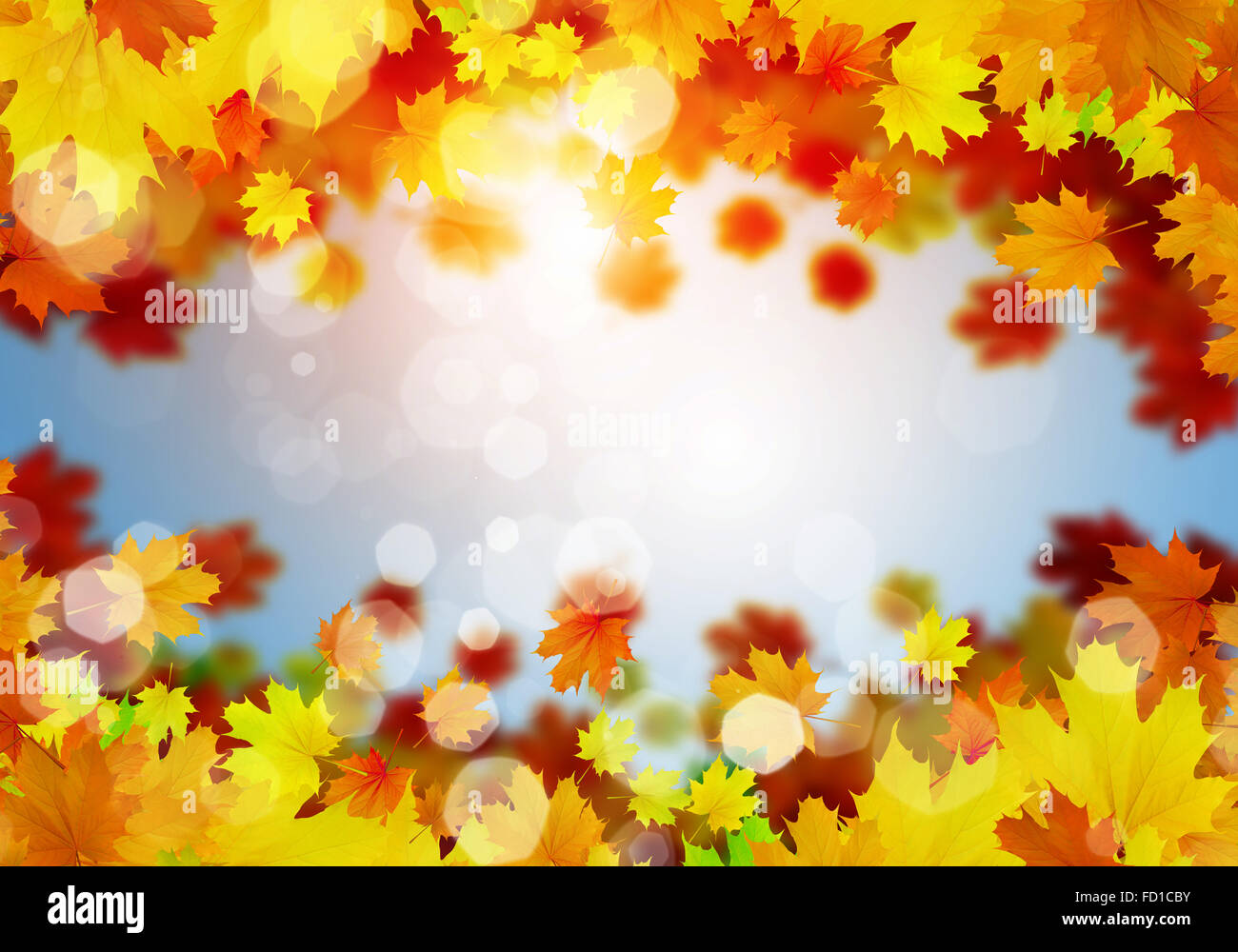 Background conceptual image with autumn leaves. Place for text Stock ...