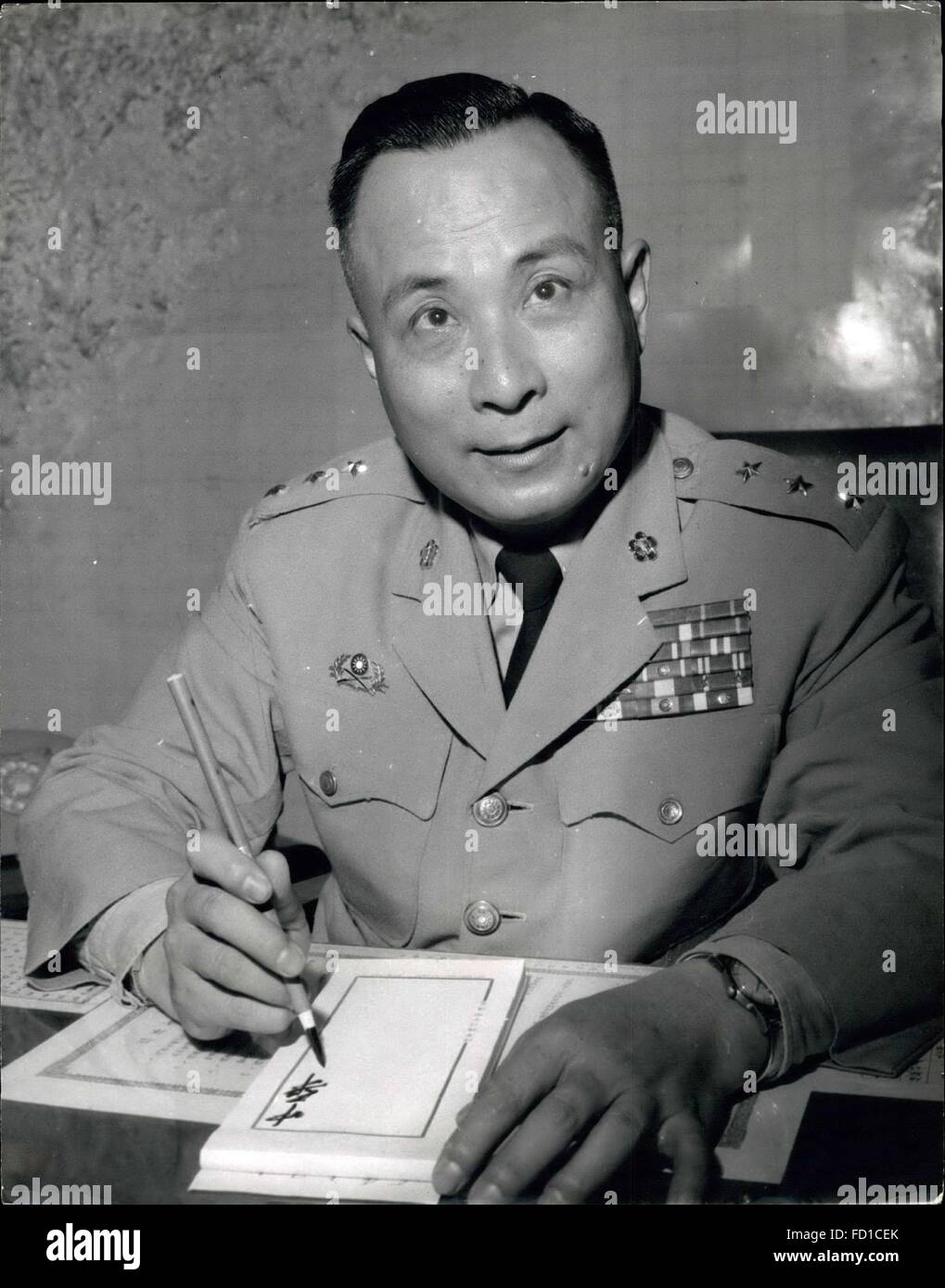 1963 - Chief of Staff, Army : General Lo Leh, Chief of the Army of the Republic of bina, who was appointed to this post in June. Fifty three year old Leh, graduated from the Military Academy and rose from Platoon Leader to his present post. He is a Buddhist, but his wife is Christian, of his seven children, one son is in the Air Force; another training at the Military Academy. © Keystone Pictures USA/ZUMAPRESS.com/Alamy Live News Stock Photo