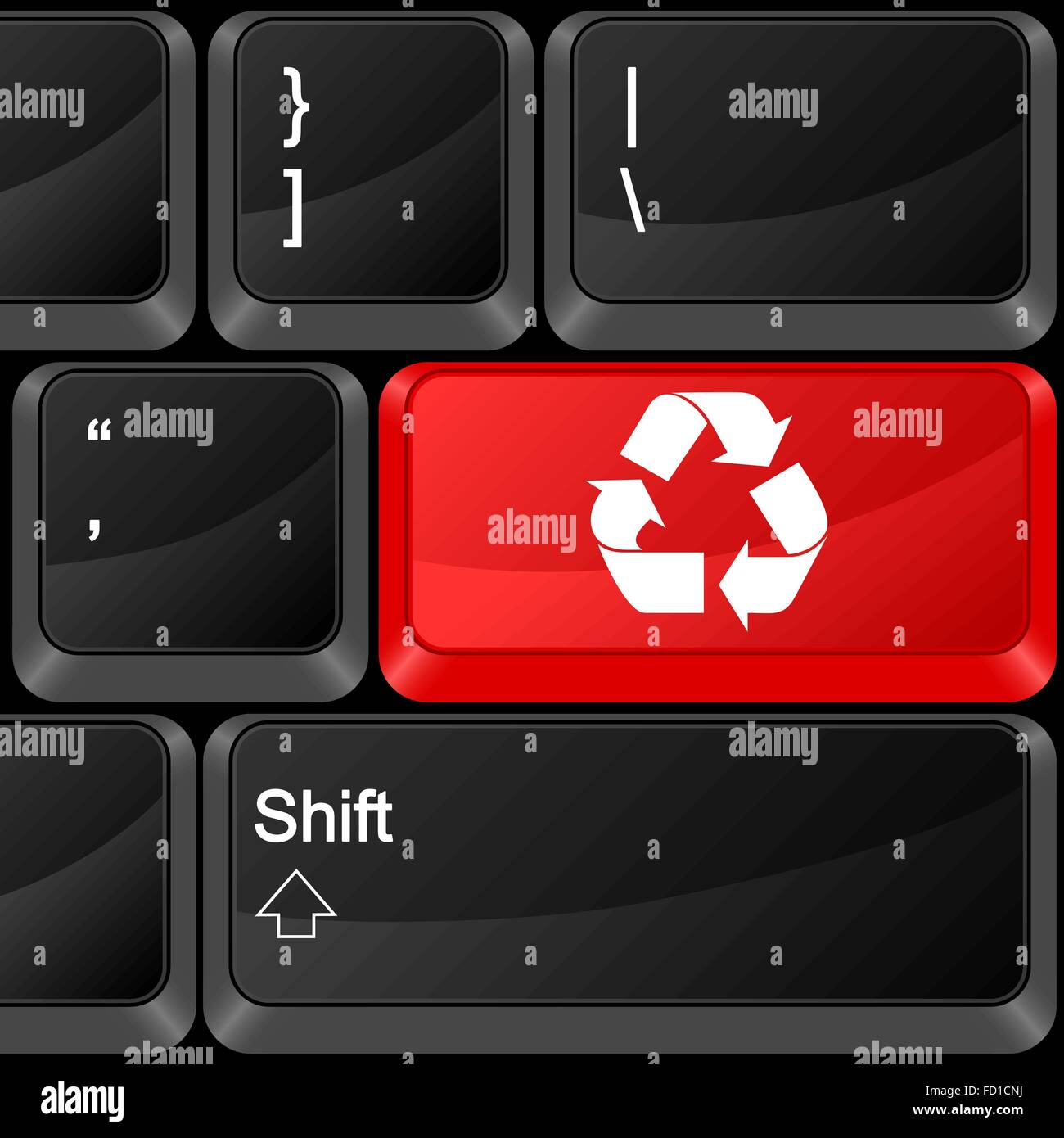 Keyboard computer button recycle. Vector illustration Stock Vector ...