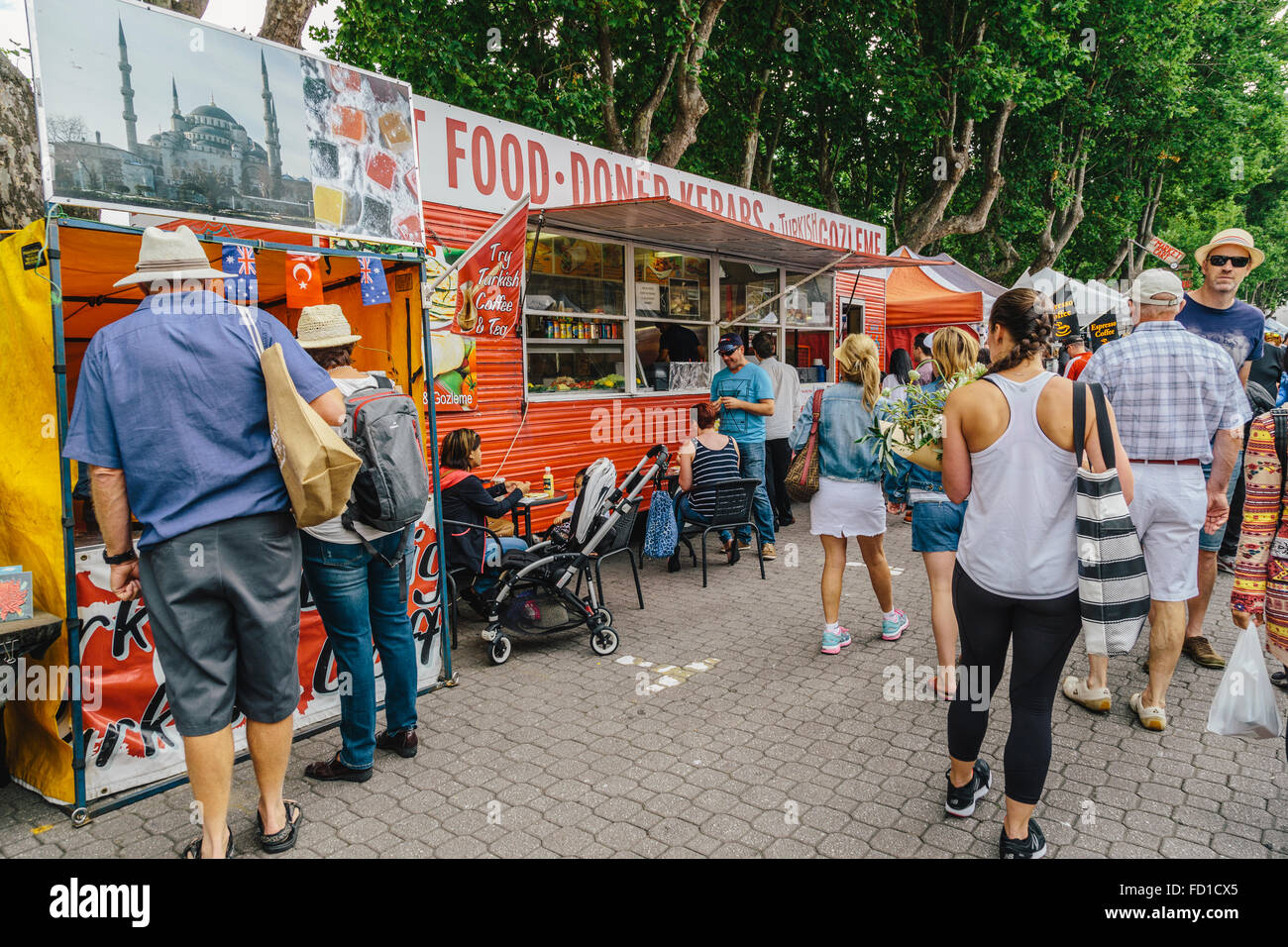 Turkish Food Truck Salamanca Markets Salamanca Place Hobart Tasmania Australia Stock Photo Alamy