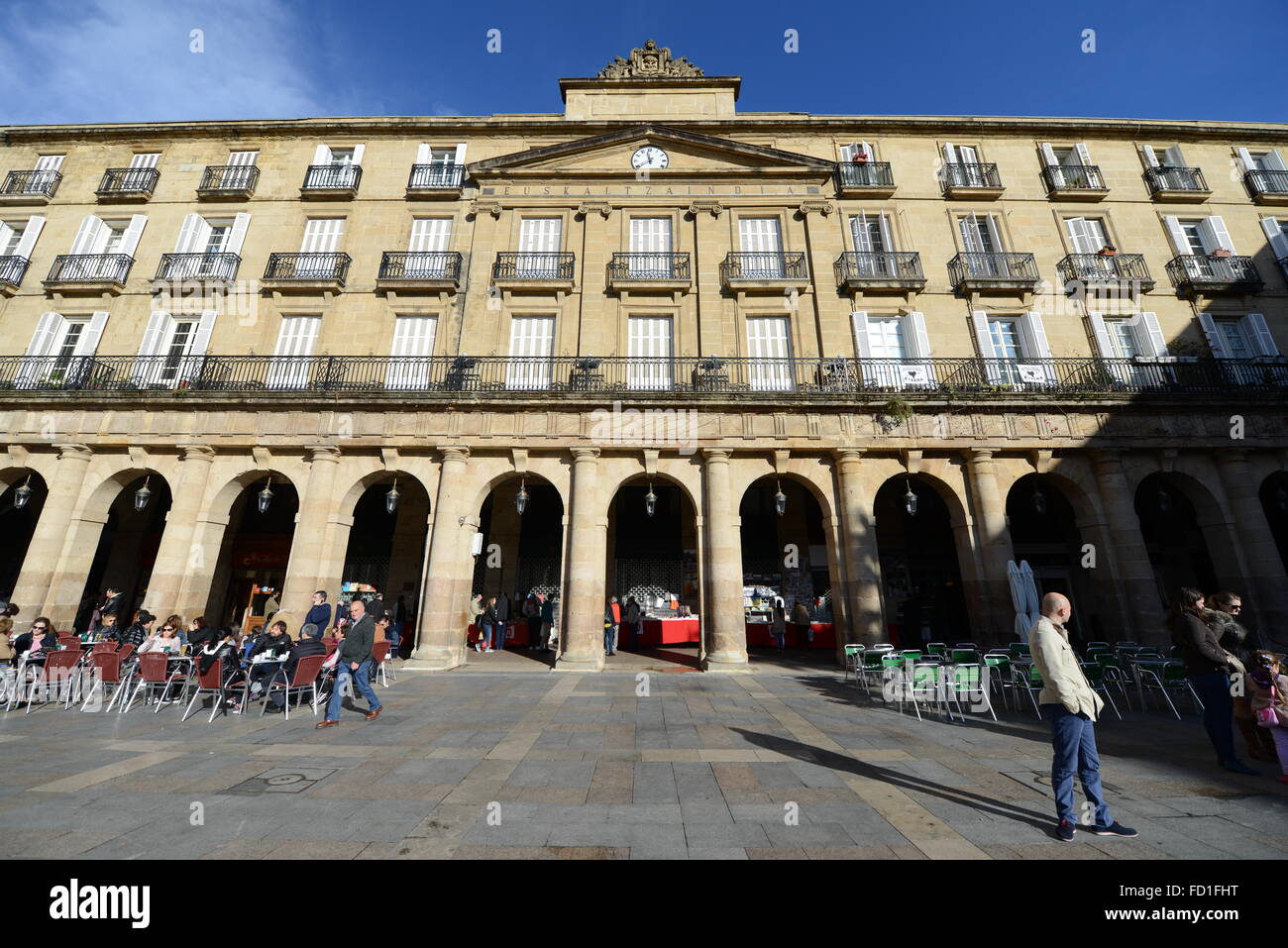 Beautiful old buildings in Bilbao's Plaza Nueva Stock Photo - Alamy
