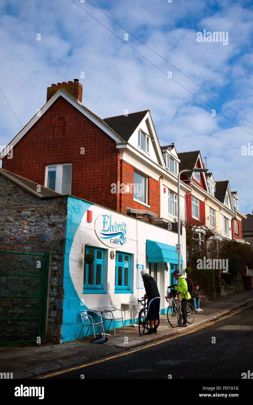 Elvira's Cafe at Admiral's Hard, Stonehouse in Plymouth, Devon, UK. Stock Photo
