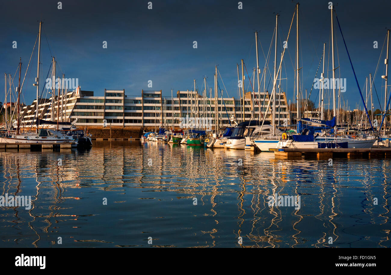Ocean Court Marina, Stonehouse, Plymouth, Devon, UK. Stock Photo