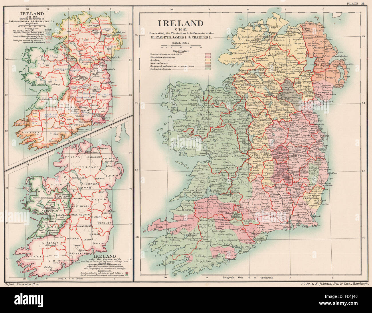 IRELAND 15411641Plantations Settlements.Parliamentary representation