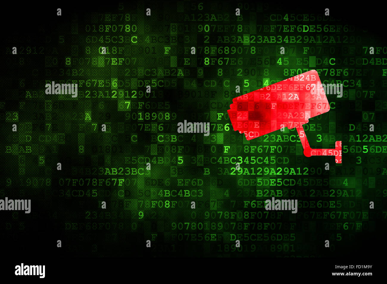 Privacy concept: Cctv Camera on digital background Stock Photo - Alamy