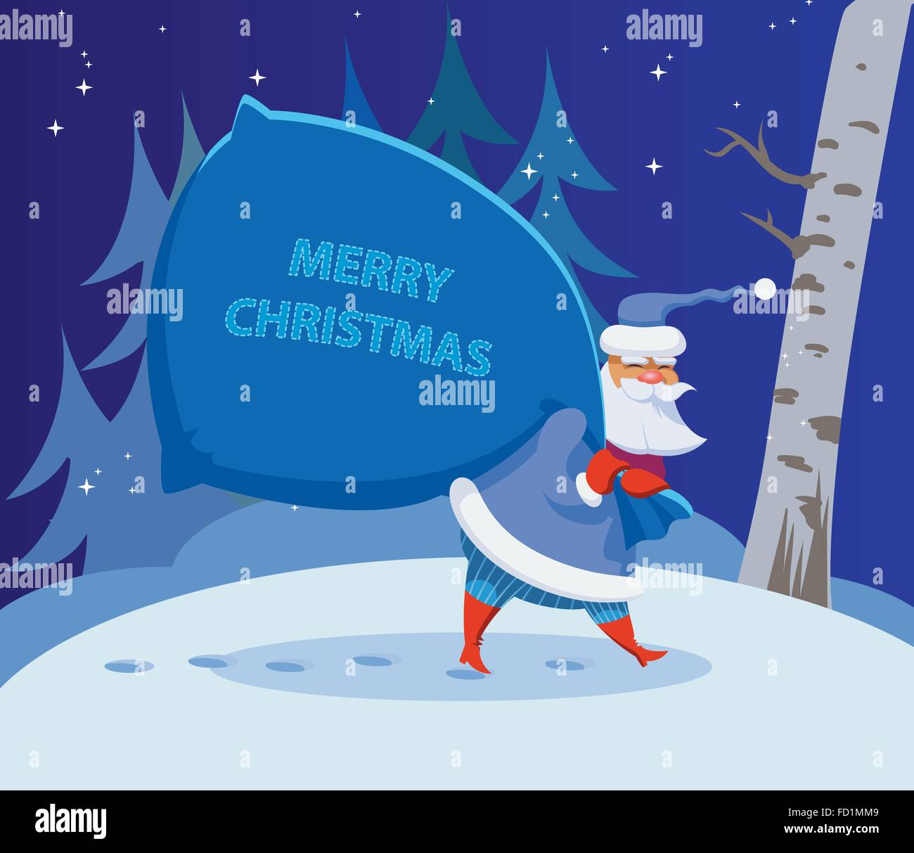 Santa Claus. Vector illustration isolated on a white background Stock ...