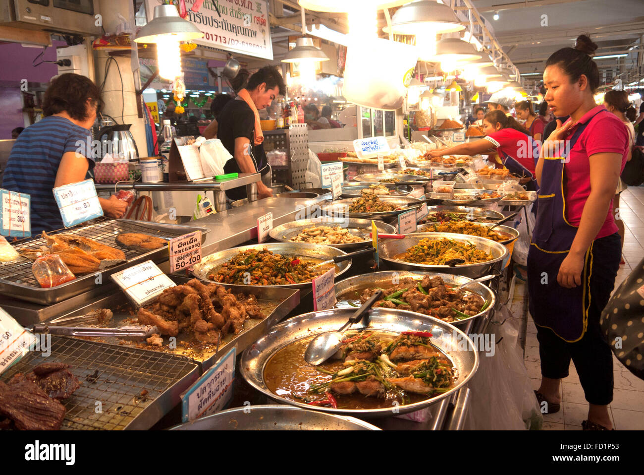 Or Tor Kor Produce Market, Kamphaeng Phet , Bangkok, Thailand Stock Photo