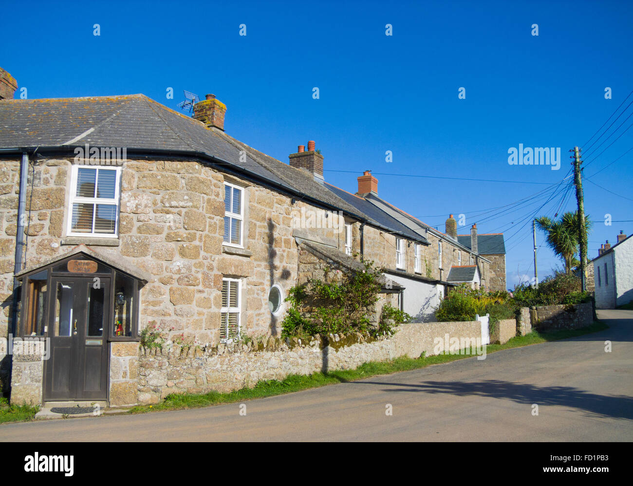 Treen Village, Cornwall, England, UK Stock Photo