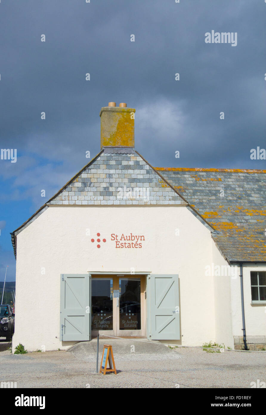St Aubyn Estates Estate Office, Marazion Town, Cornwall, England, UK Stock Photo