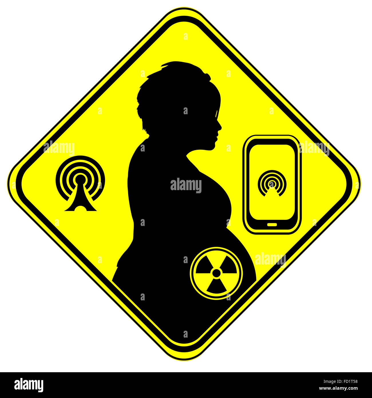 Cell Phone Danger to unborn Child Stock Photo Alamy
