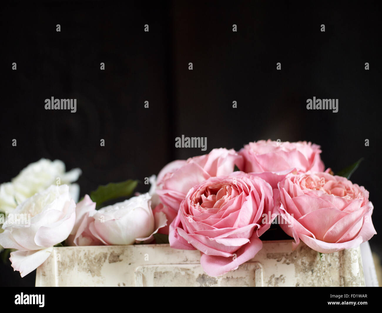 A pretty bunch of colourful bridesmaid flowers Stock Photo