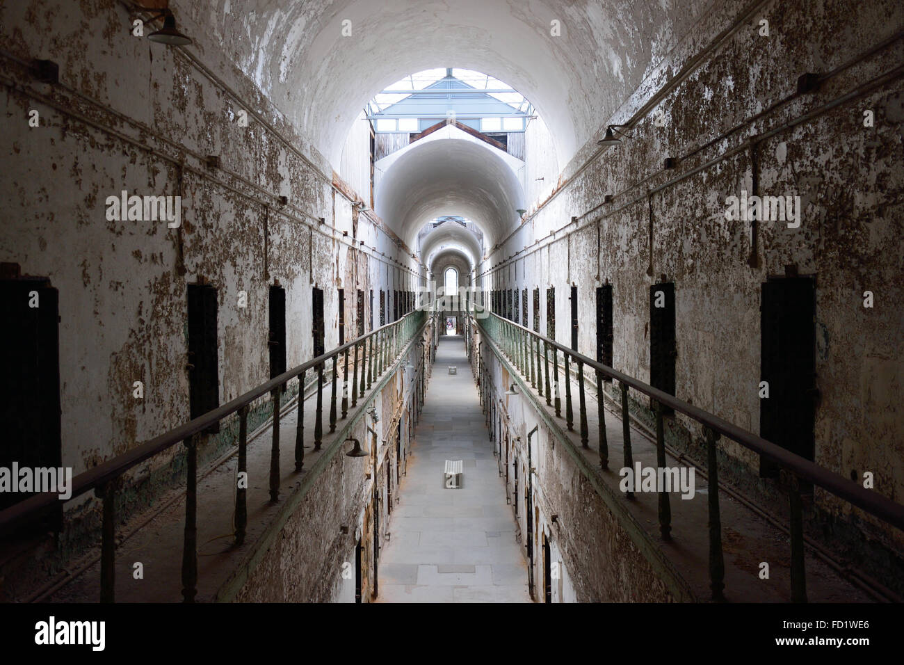 Eastern State Penitentiary - Cell Block Stock Photo