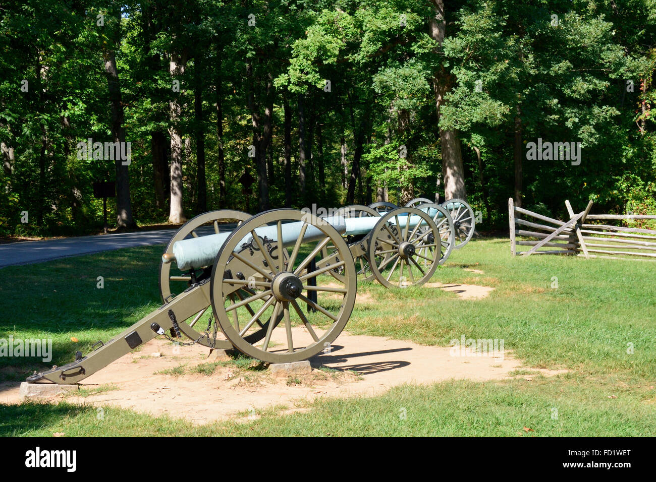 Confederate Cannon at the Site of the Virginia Memorial Stock Photo
