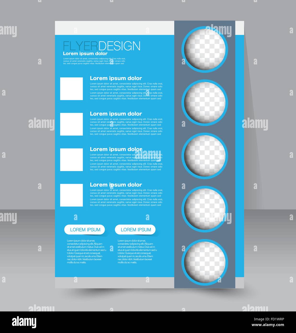 Flyer design template. Annual report cover. Brochure background Stock