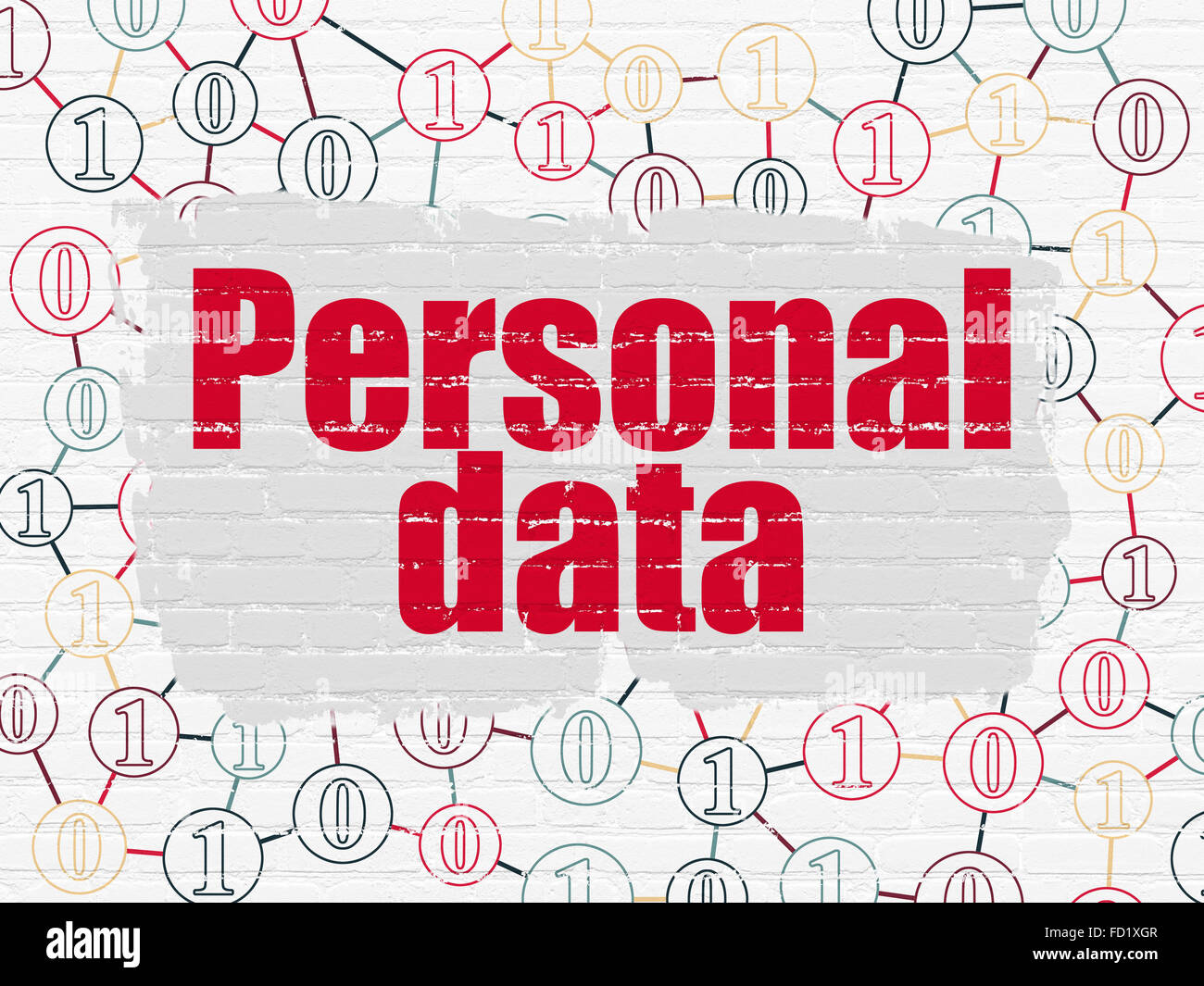 Information concept: Personal Data on wall background Stock Photo - Alamy