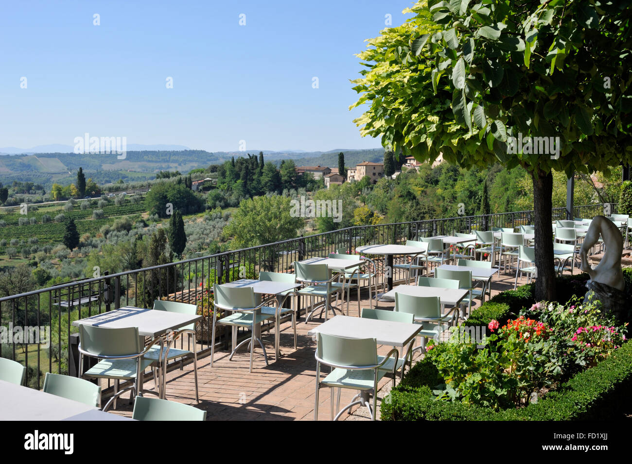 Restaurant Le Vecchie Mura San Gimignano Tuscany Italy Stock Photo Alamy