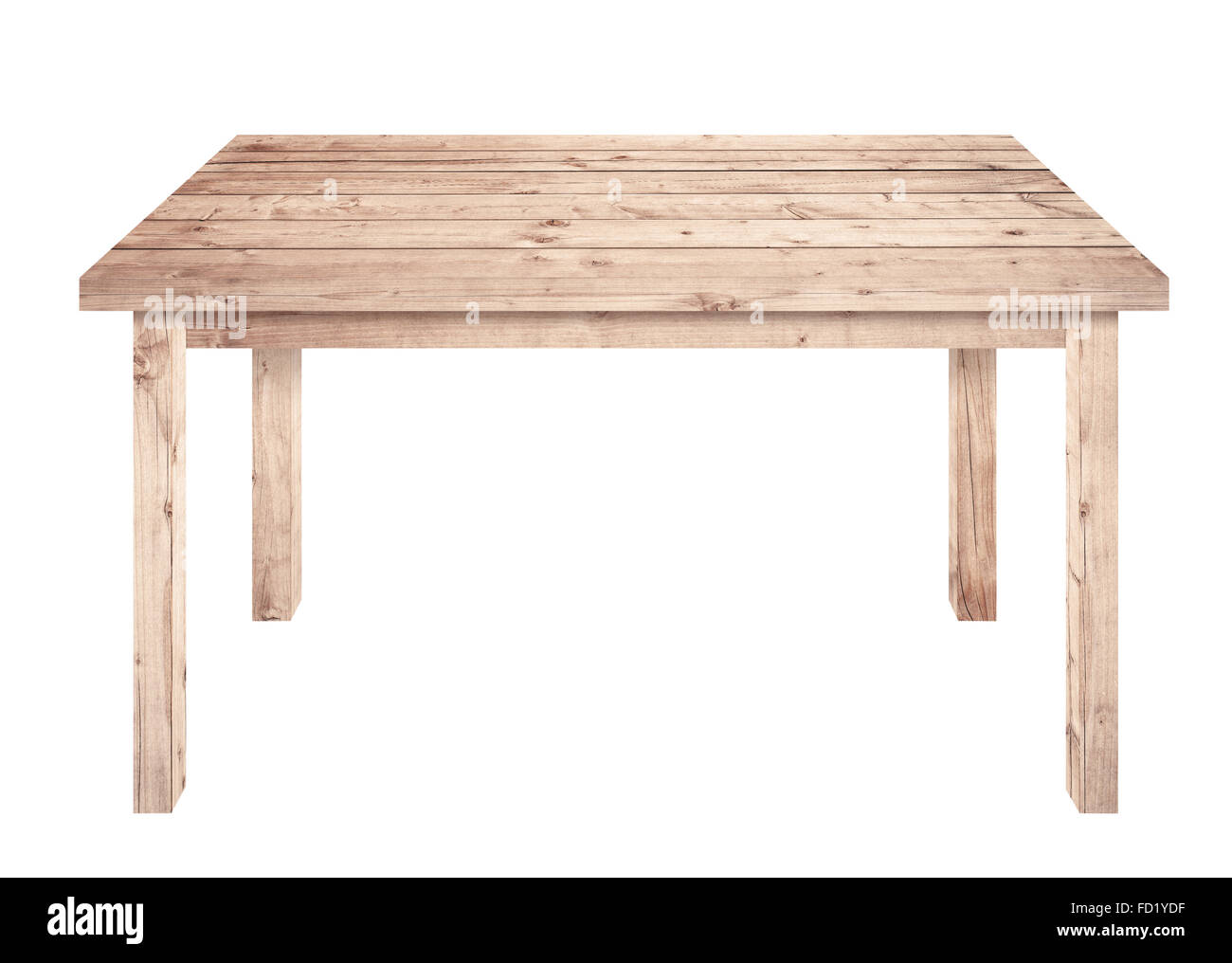 Brown wooden table is isolated white background Stock Photo - Alamy