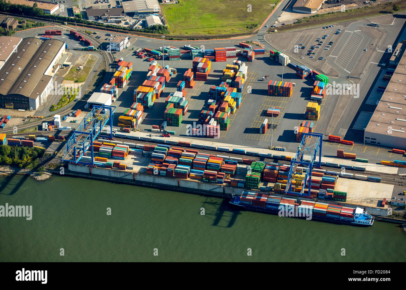 Logport II, logistics, Duisport, Rhine port, Duisburg, Ruhr district, North Rhine-Westphalia, Germany Stock Photo