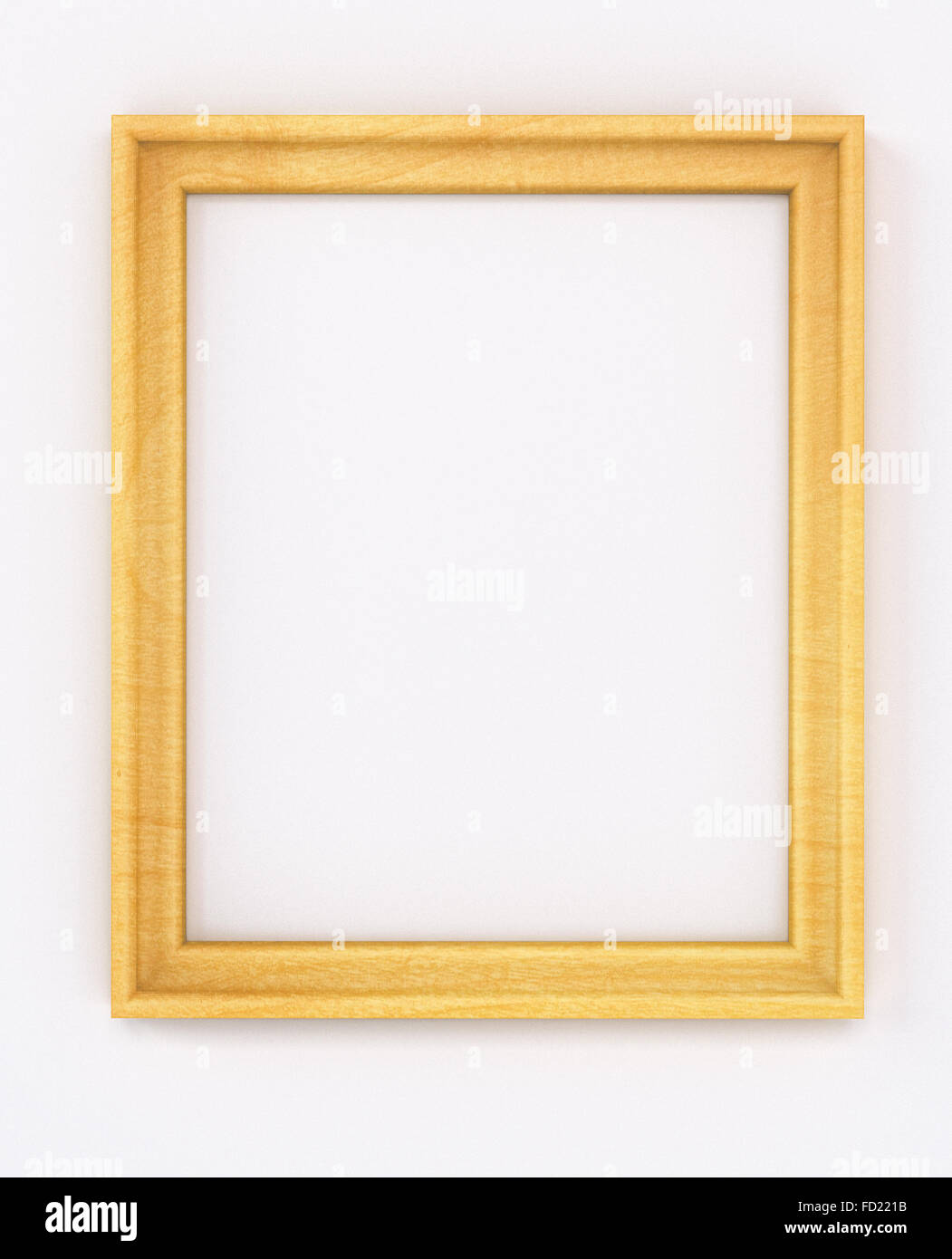 empty cadre without content. blank vertical portrait frame front view isolated on white background Stock Photo