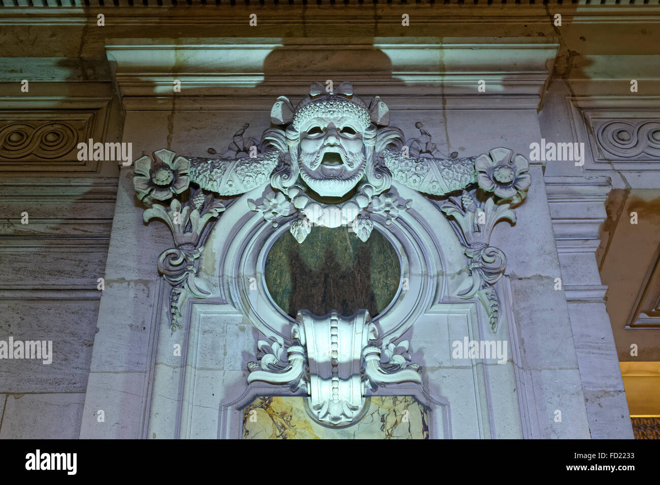 Opera Garnier, Wall sculpture, Paris, France Stock Photo