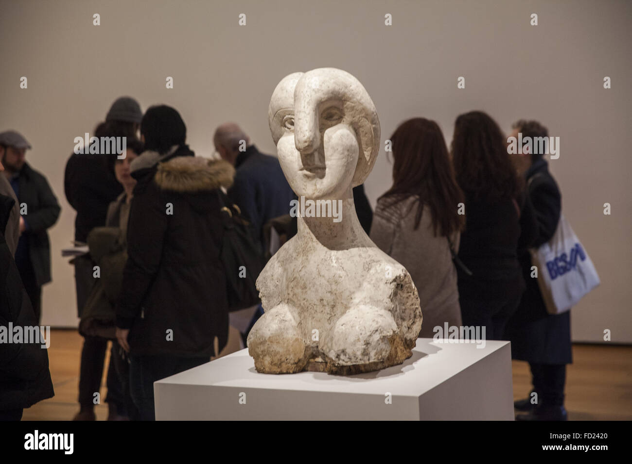 The Picasso Sculpture Exhibition at the Museum Of Modern Art in New York City has drawn record crowds. Stock Photo