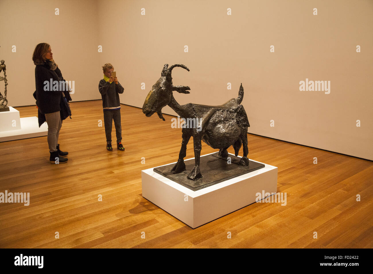 The Picasso Sculpture Exhibition at the Museum Of Modern Art in New York City has drawn record crowds. Stock Photo