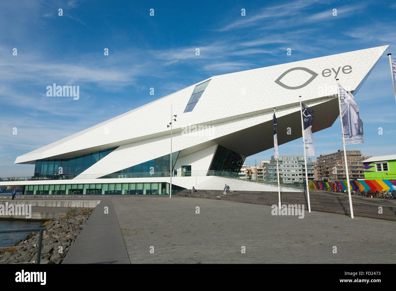 The EYE Film Institute building and IJ promenade in the Dutch capital Amsterdam. Netherlands