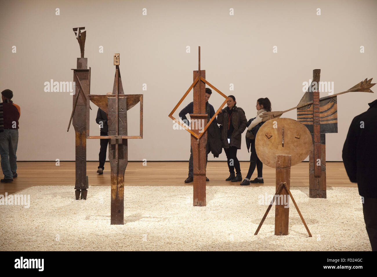 The Picasso Sculpture Exhibition at the Museum Of Modern Art in New York City has drawn record crowds. Stock Photo