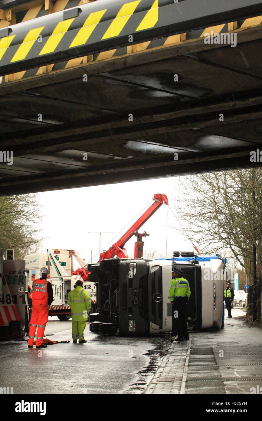 Collided with low bridge hires stock photography and images Alamy