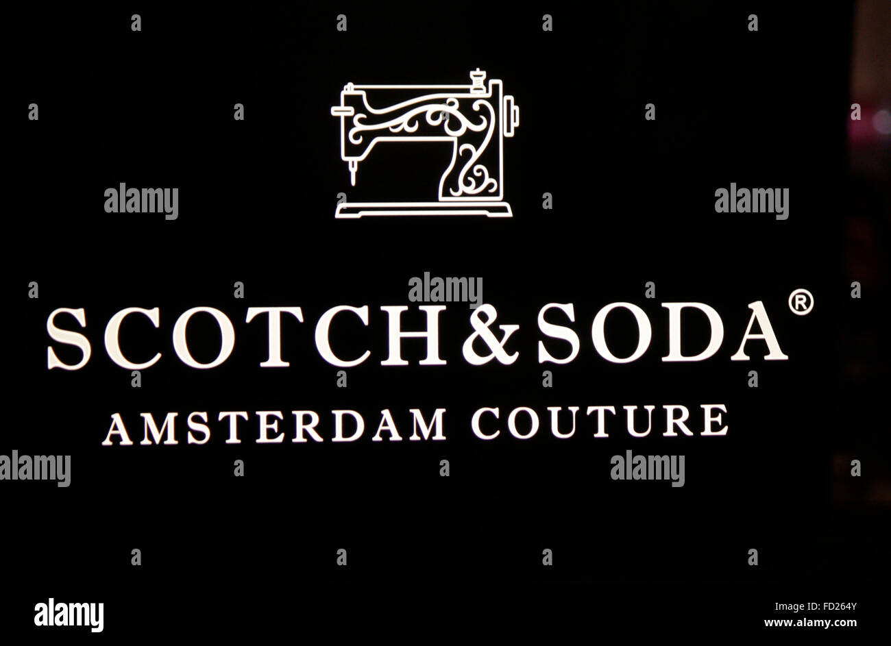 Markenname: 'Scotch and Soda', Berlin. Stock Photo