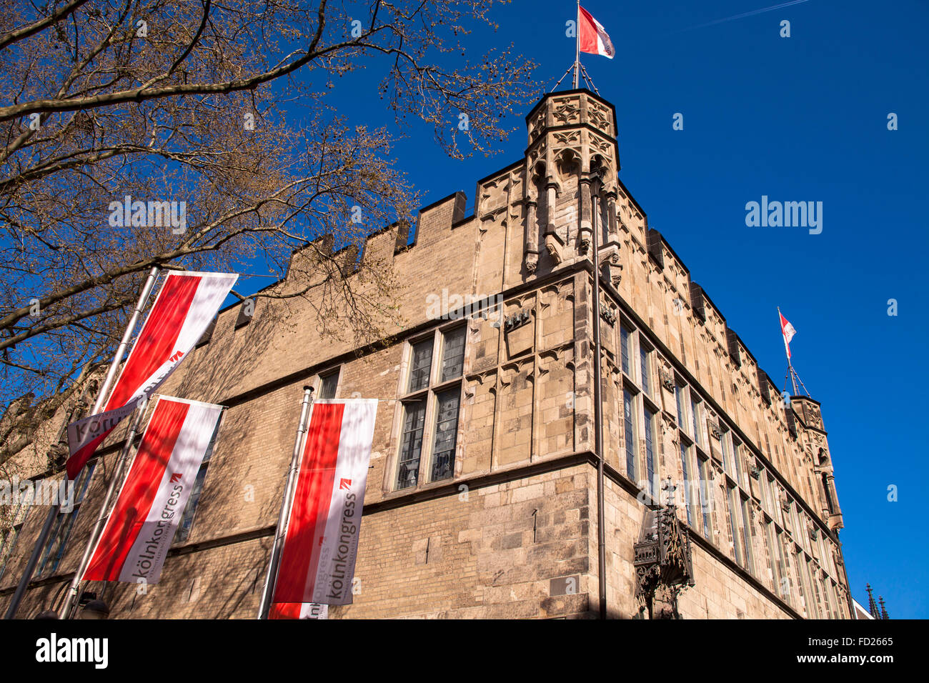Europe, Germany, North Rhine-Westphalia, Cologne, the Guerzenich building in the historic town. Stock Photo
