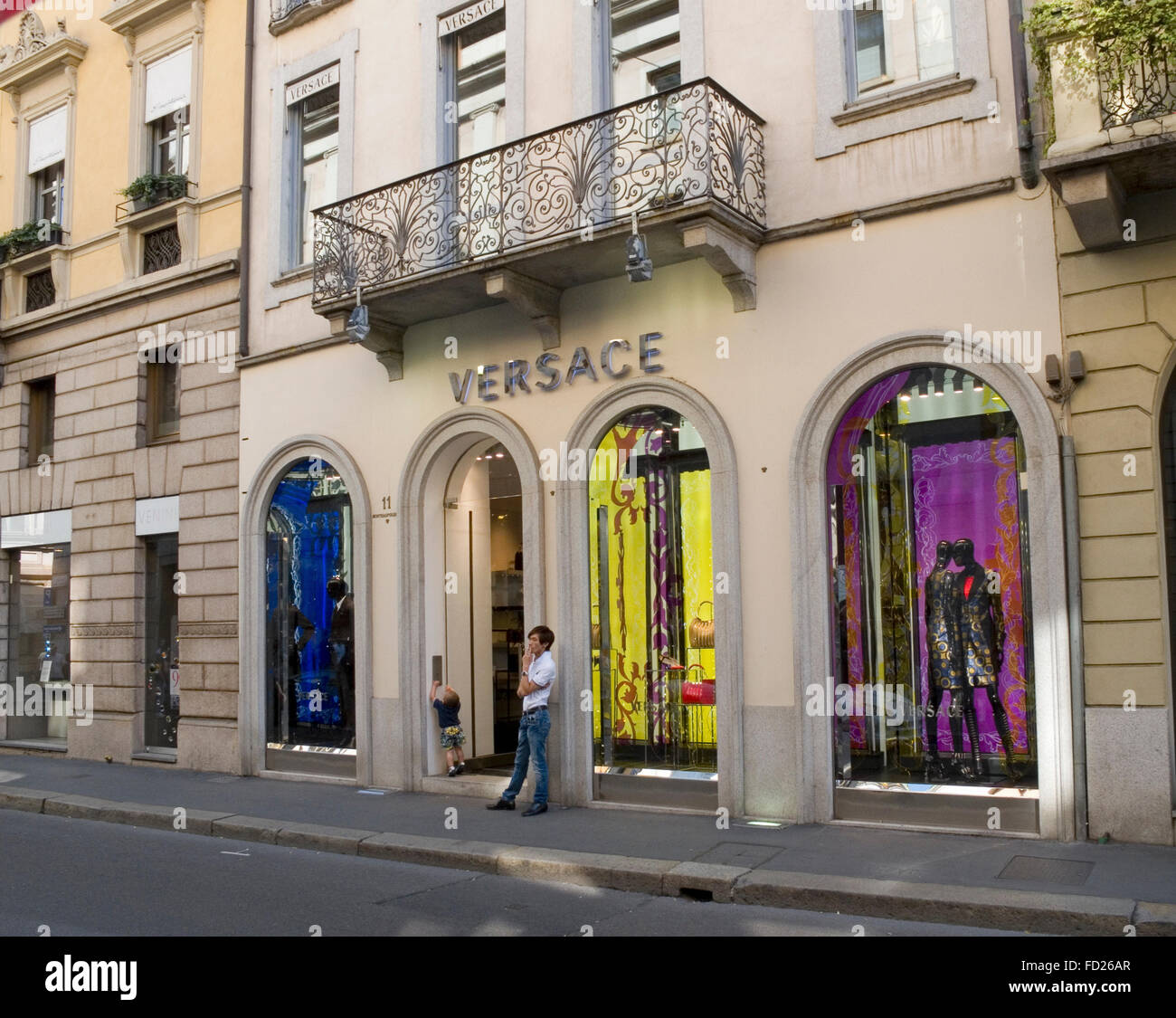 Versace store in Via Montenapoleone, Milan, Italy Stock Photo - Alamy