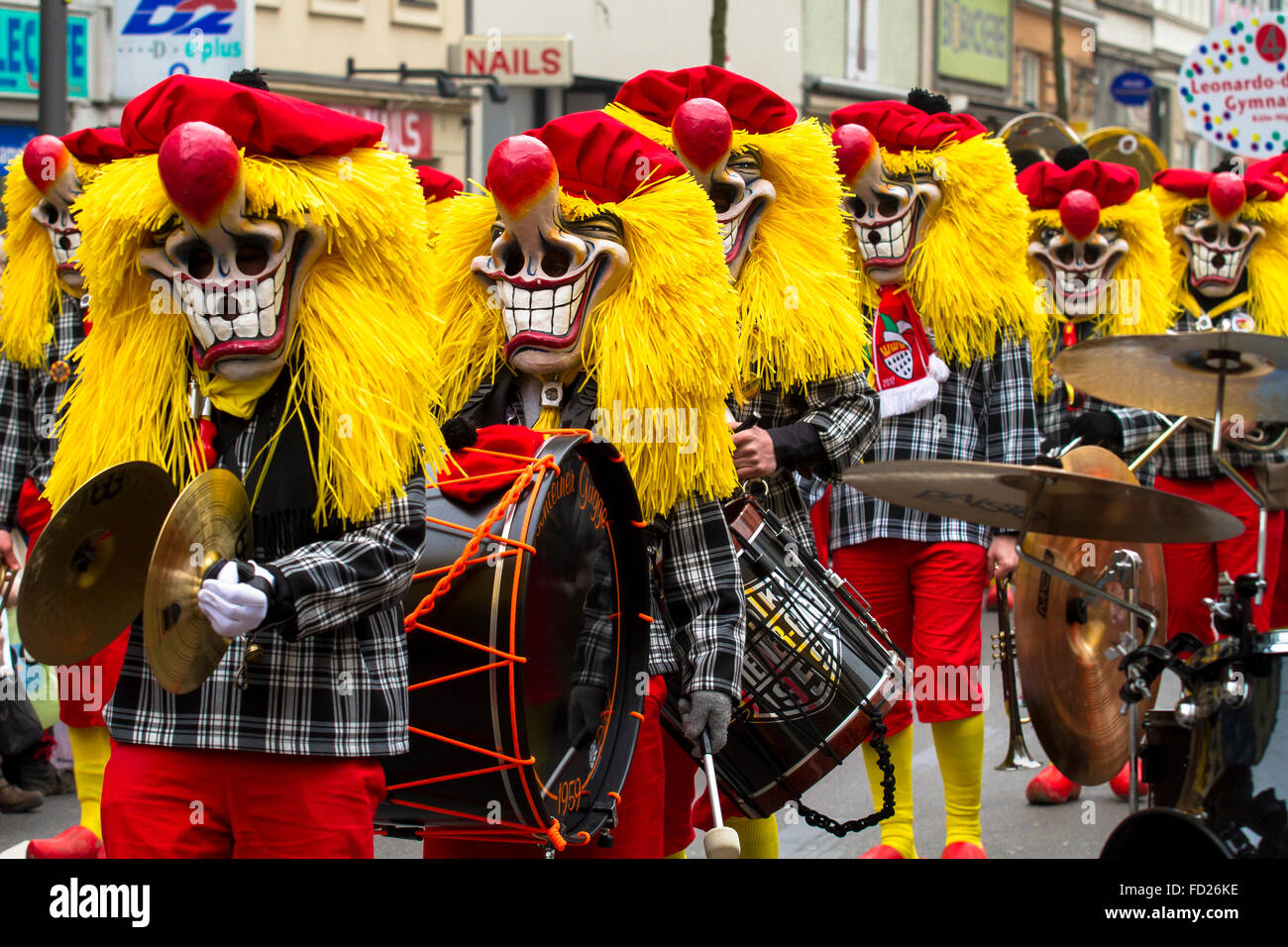 Europe, Germany, North Rhine-Westphalia, Cologne, carnival, carnival parade on Shrove Tuesday in the district Nippes. Stock Photo