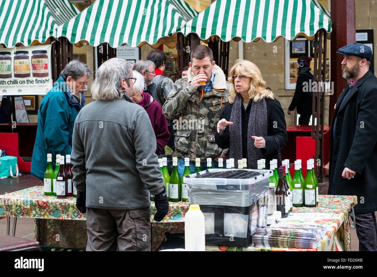 The Saturday farmers food Market, Green Park station Bath Somerset