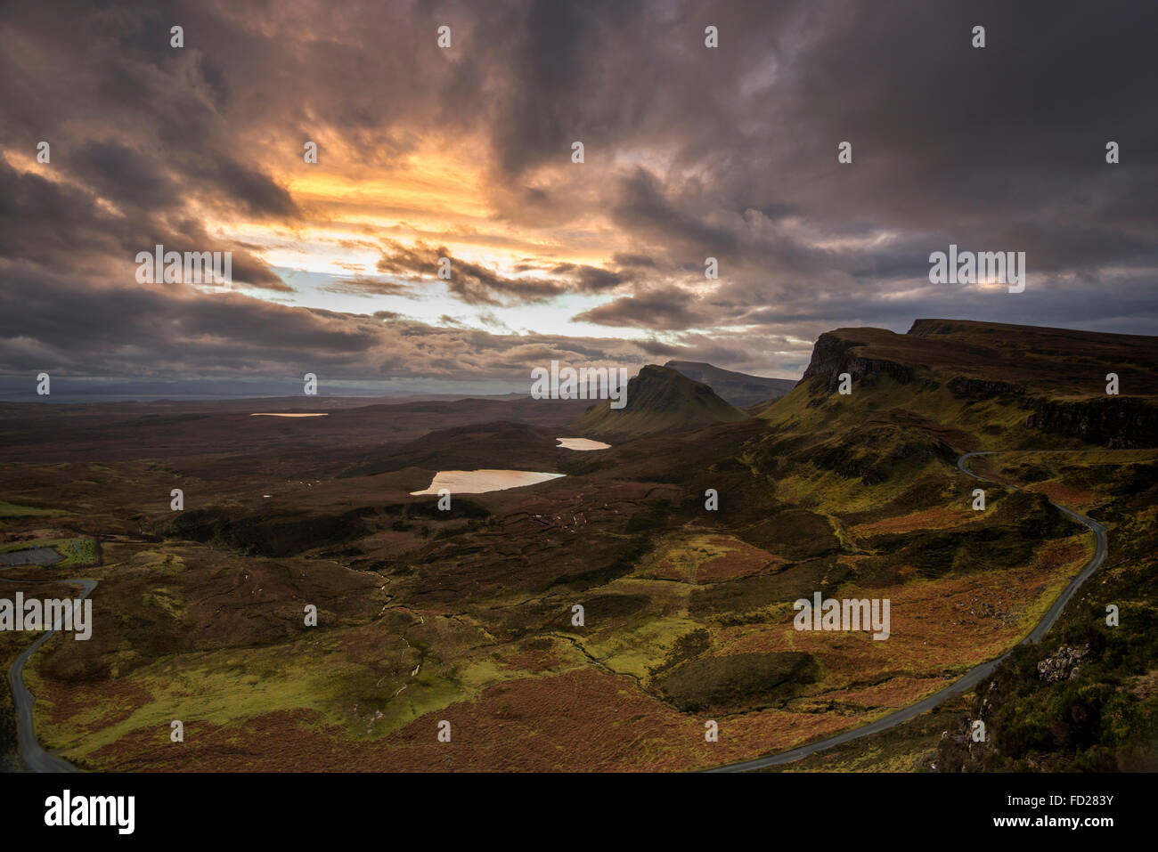 Dramatic winter morning at the Quiraing, Isle of Skye Scotland UK Stock ...