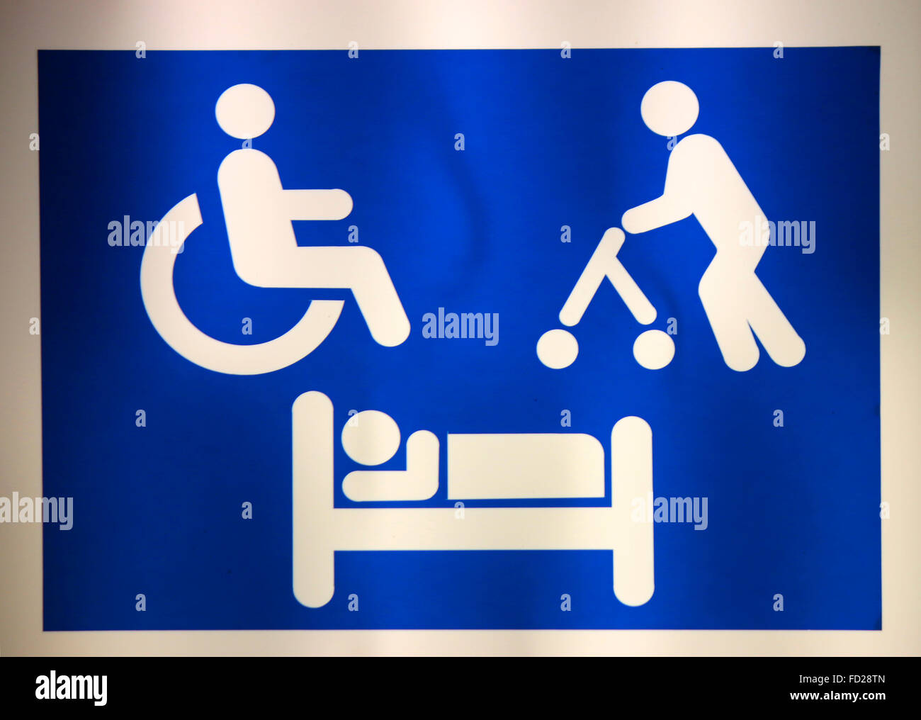 Logos von Behinderungen, Berlin. Stock Photo