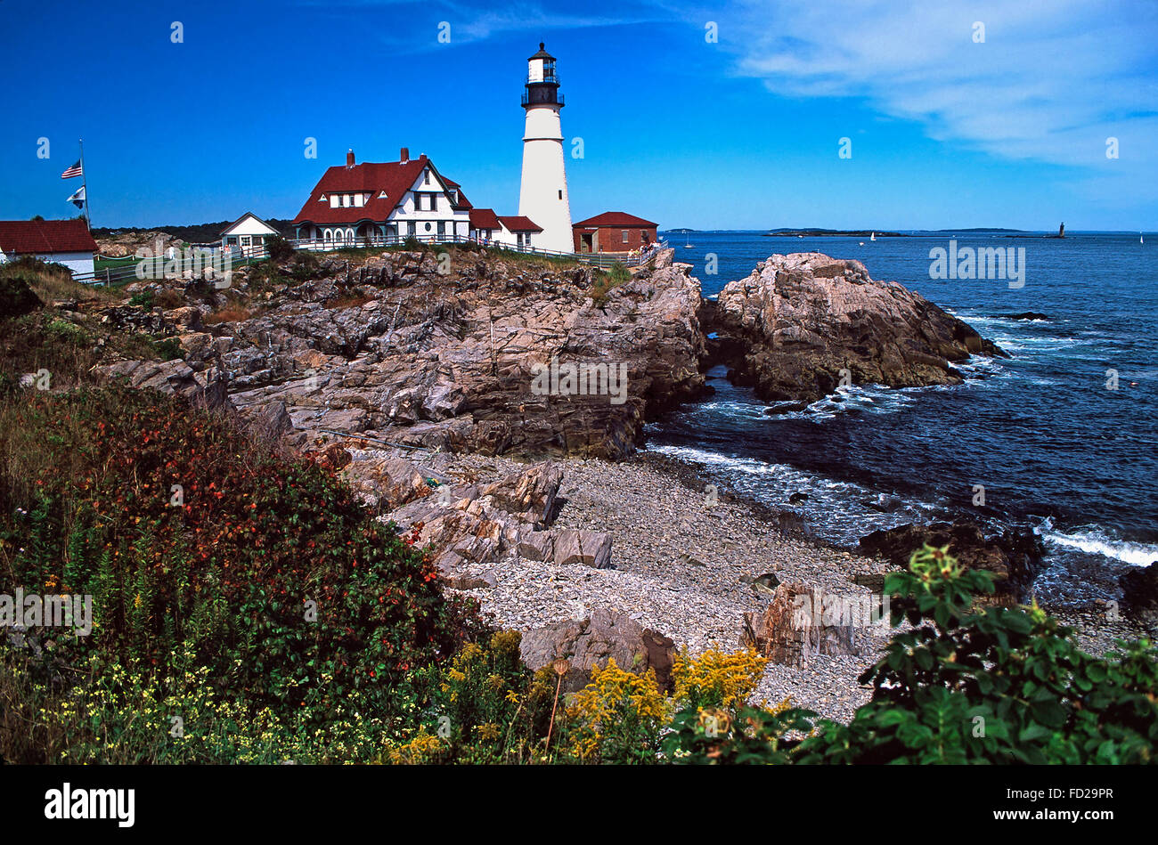 Portland Head Light,Cape Elizabeth,Maine Stock Photo - Alamy