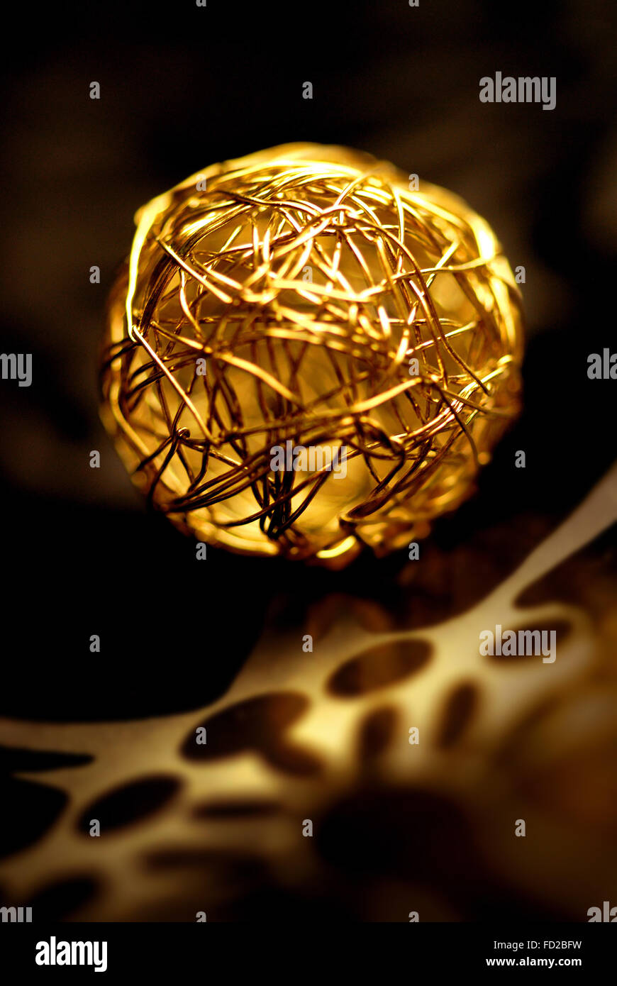 Gold wire ball Stock Photo Alamy