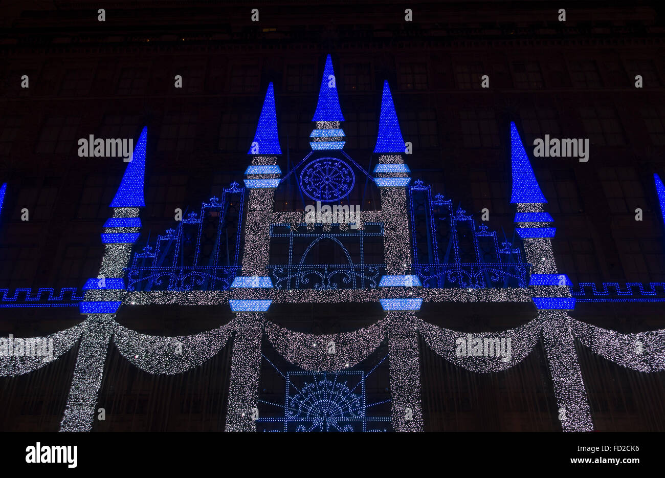 Christmas lights in New York City Stock Photo