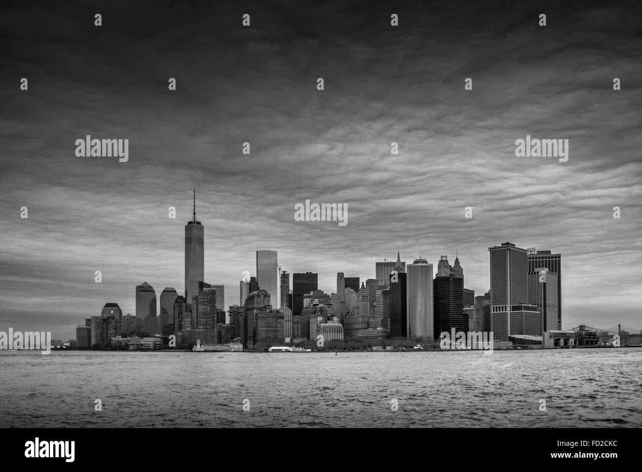 Manhattan Skyline in Black and White Stock Photo - Alamy