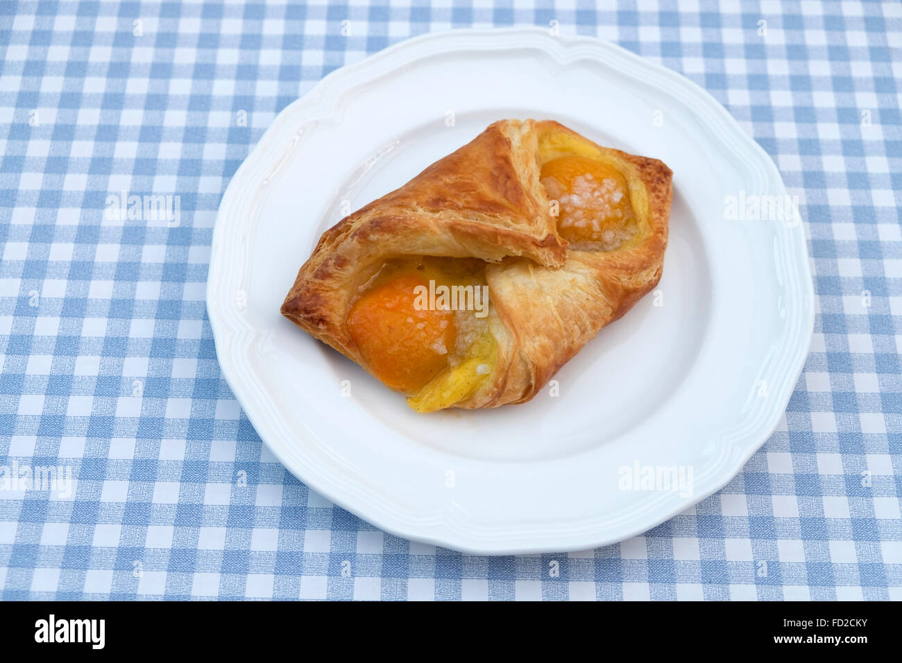 M&S French apricot pastry Stock Photo Alamy