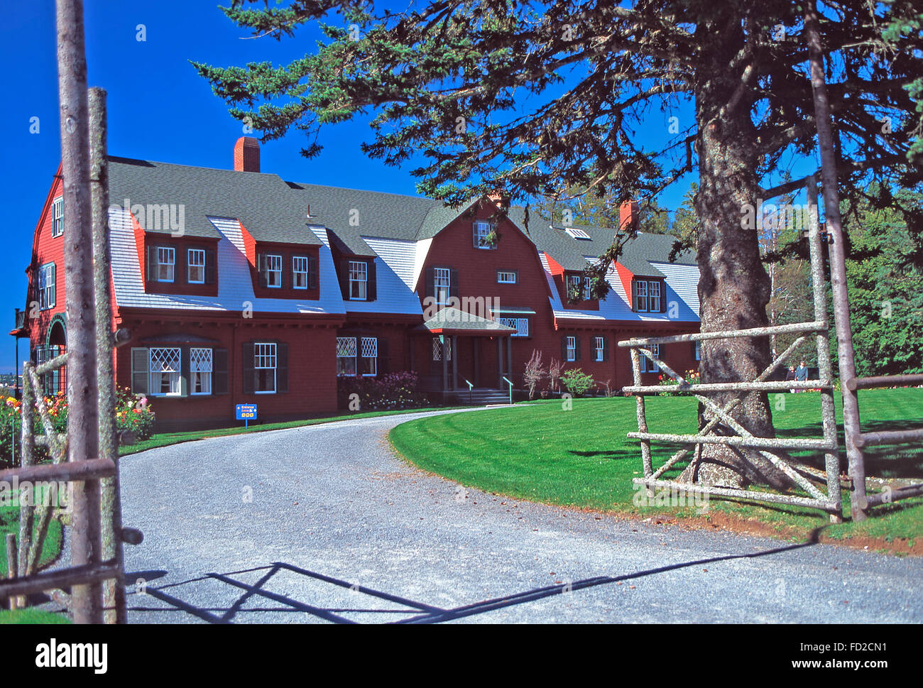 The summer cottage of Franklin Delano Roosevelt,Campobello Island,New Brunswick Stock Photo