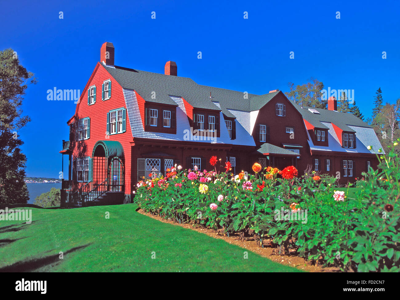 The summer cottage of Franklin Delano Roosevelt,Campobello Island,New Brunswick Stock Photo