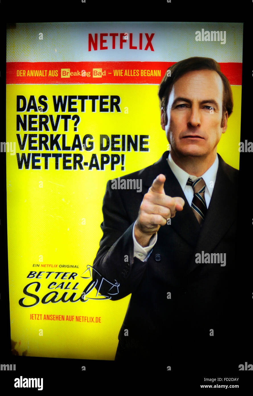 das Logo der Marke 'Netflix' 'Better call Saul', Berlin. Stock Photo