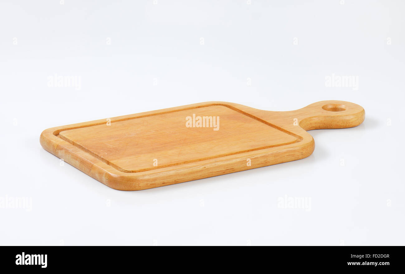 paddle cutting board with groove Stock Photo